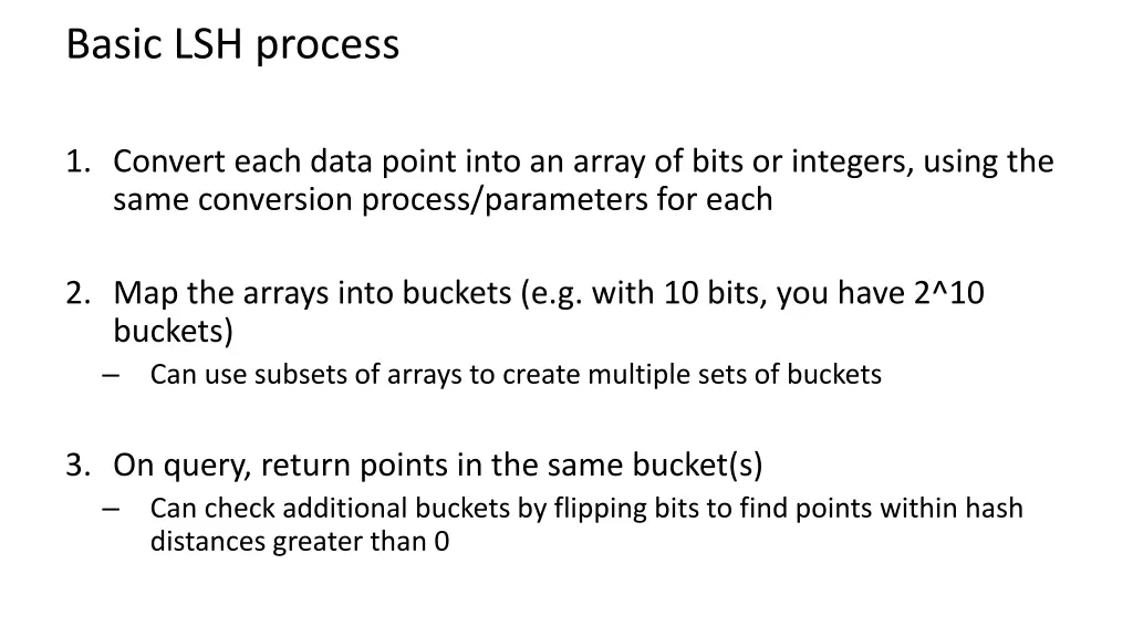 basic lsh process