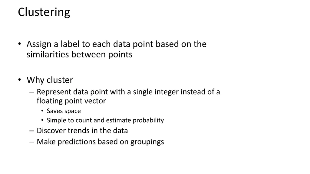 clustering