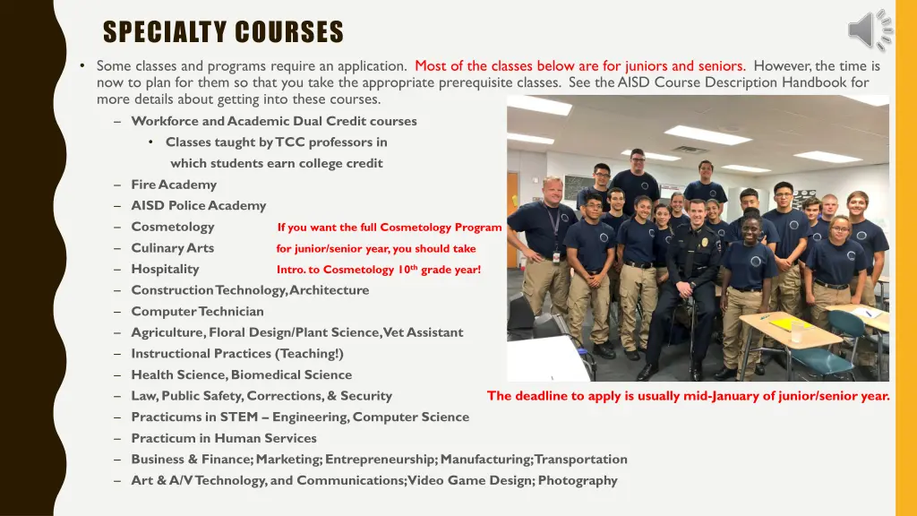 specialty courses