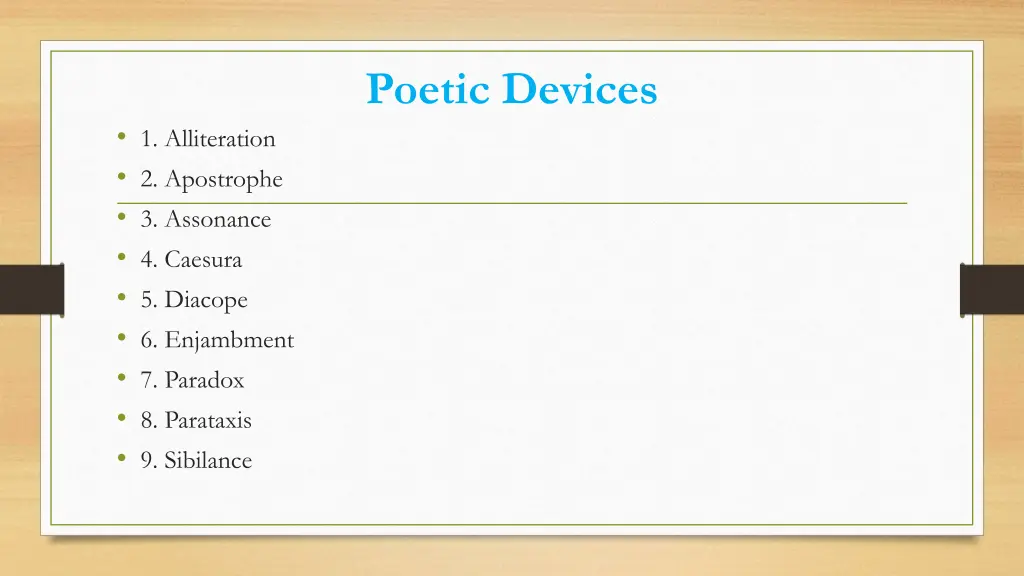 poetic devices