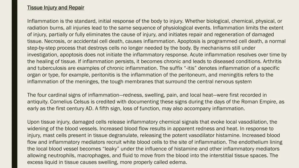 tissue injury and repair tissue injury and repair