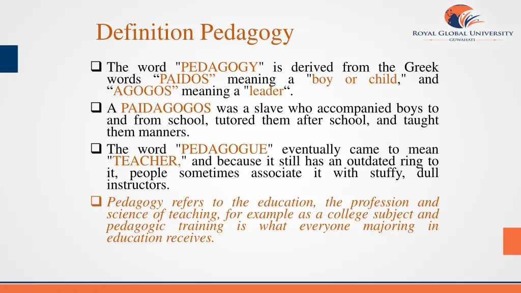 definition pedagogy