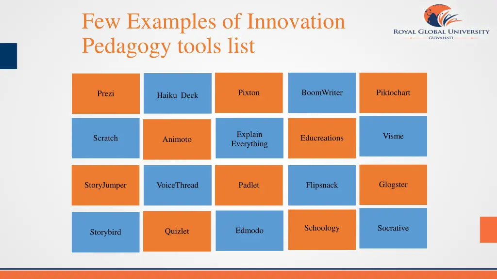 few examples of innovation pedagogy tools list