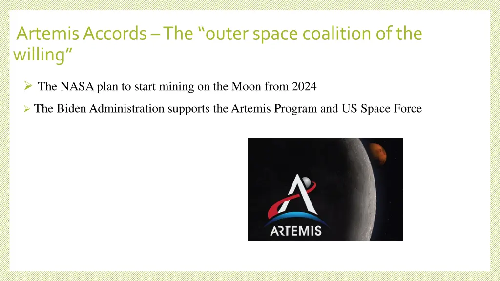 artemis accords the outer space coalition