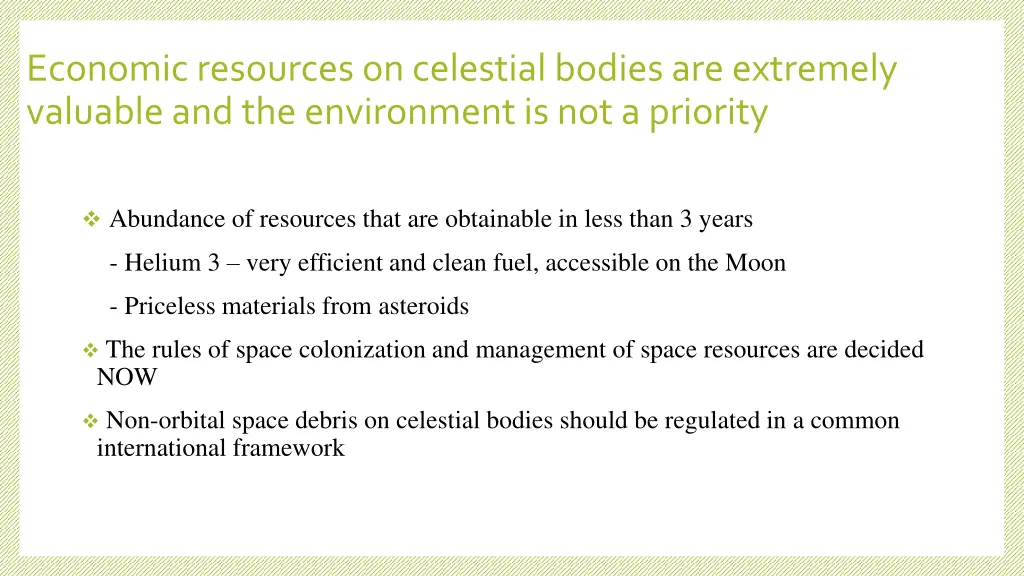 economic resources on celestial bodies