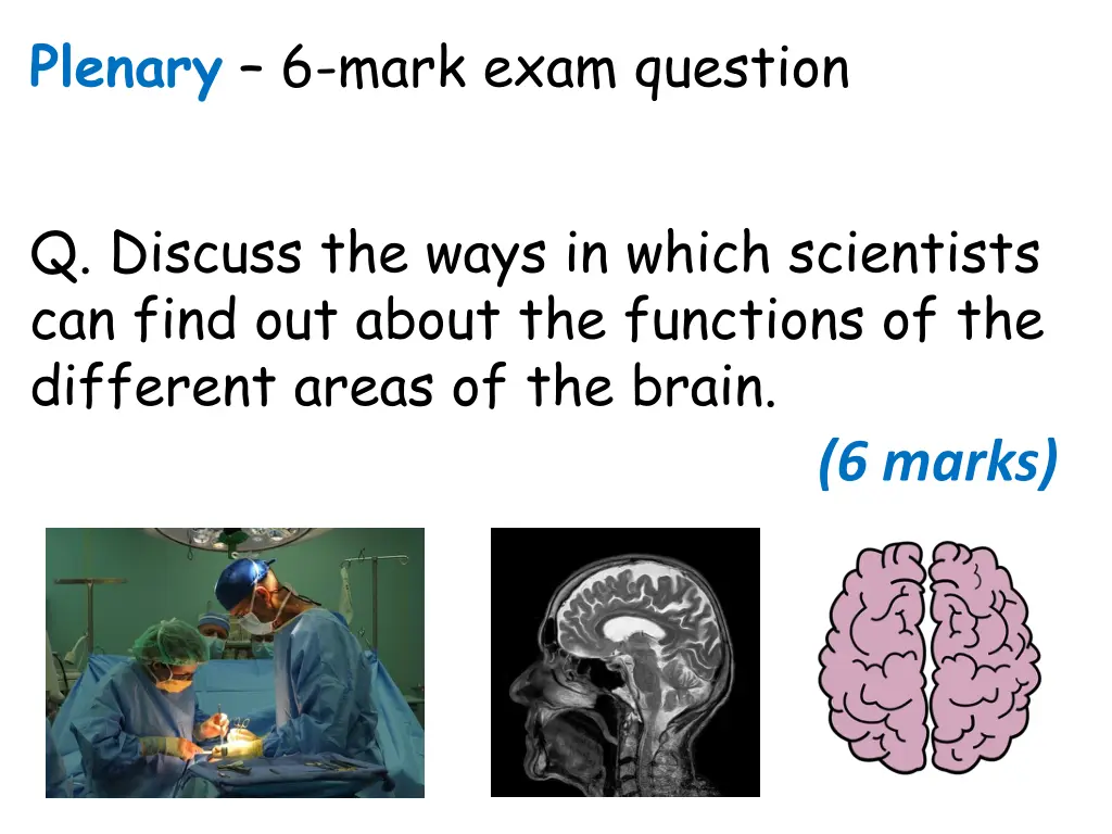 plenary 6 mark exam question