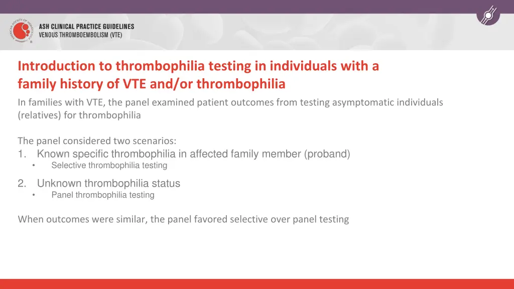 introduction to thrombophilia testing