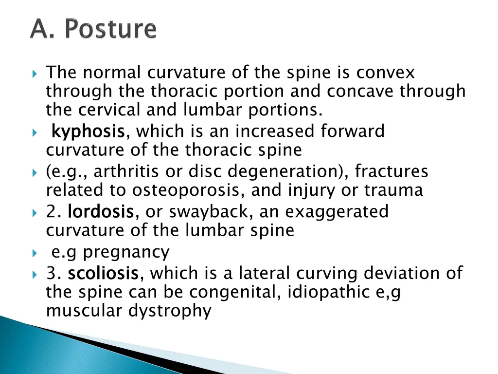 the normal curvature of the spine is convex