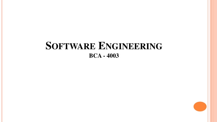 s oftware e ngineering bca 4003