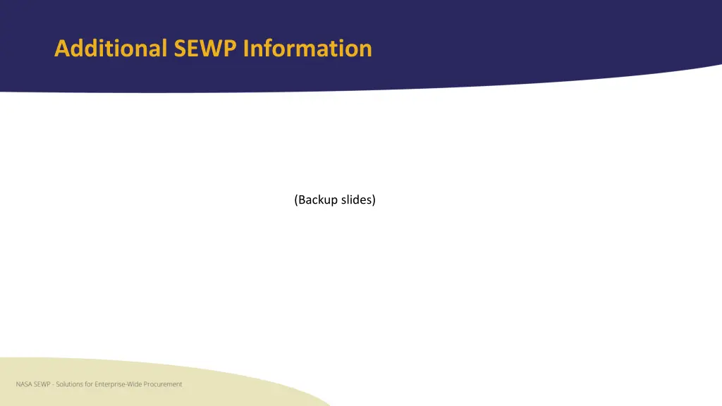 additional sewp information