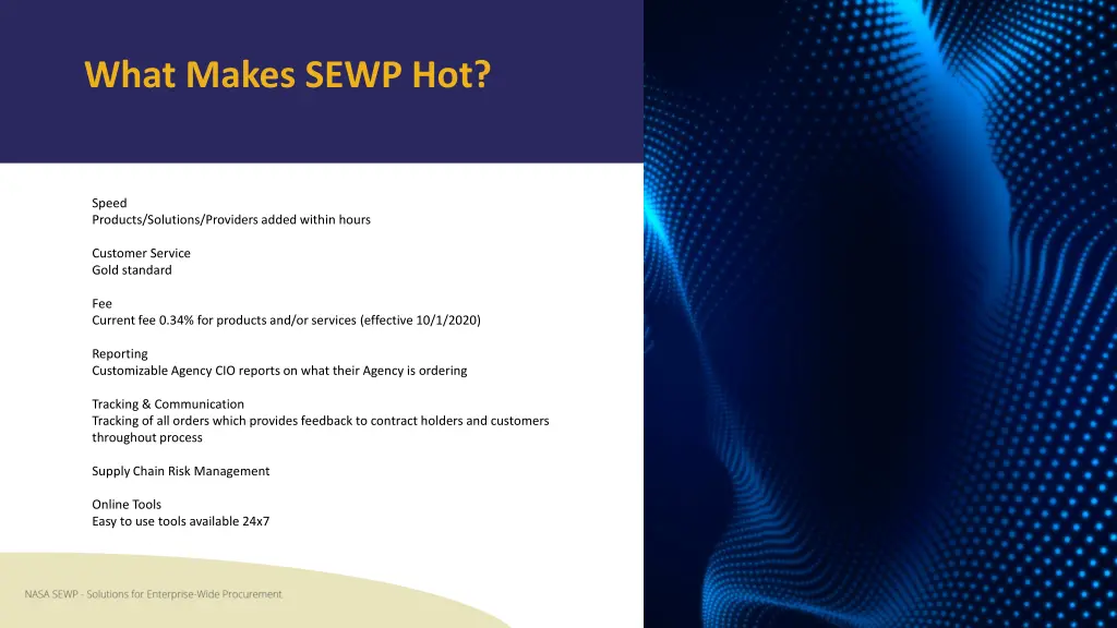 what makes sewp hot