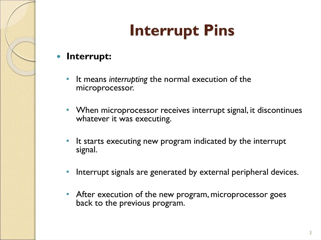 interrupt pins