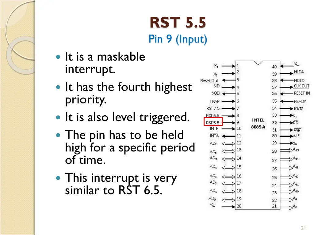 rst 5 5 pin 9 input