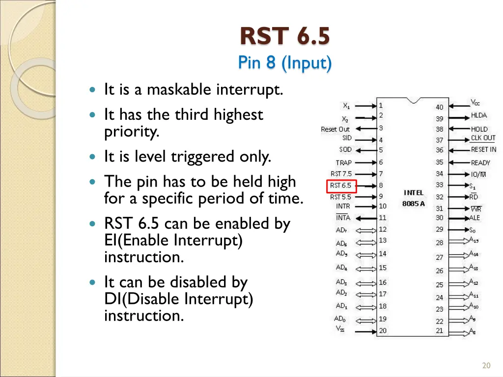 rst 6 5 pin 8 input