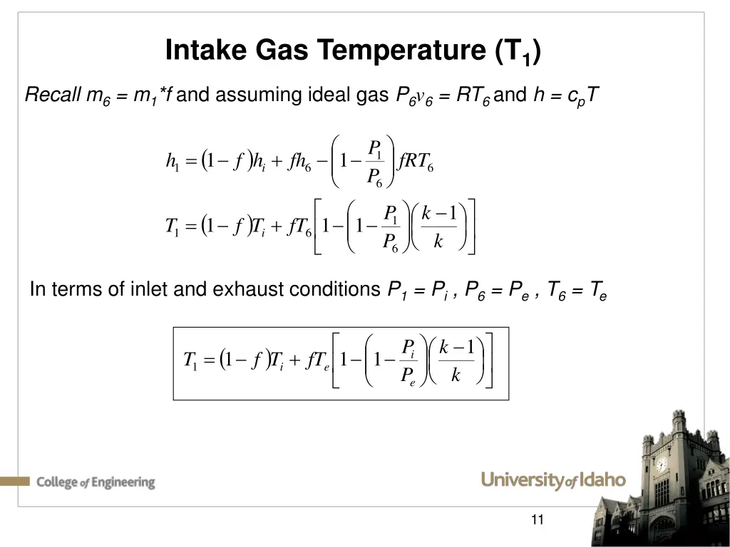 intake gas temperature t 1