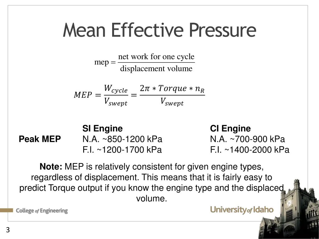 mean effective pressure