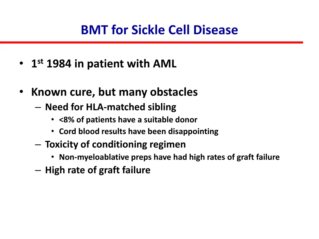 bmt for sickle cell disease