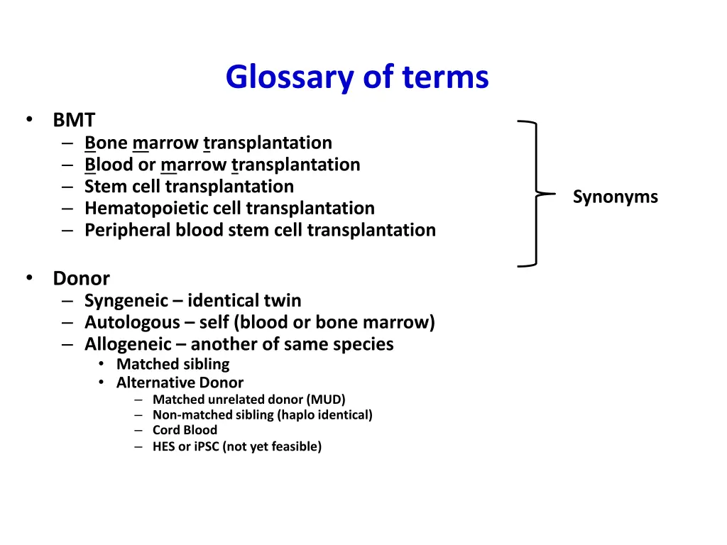 glossary of terms