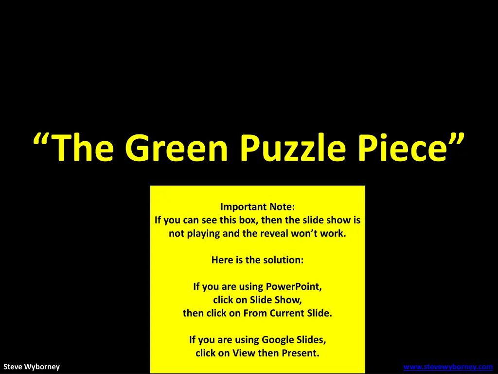 the green puzzle piece 2