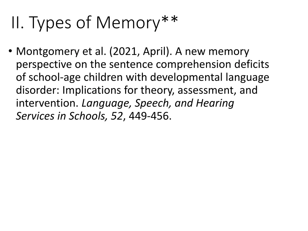 ii types of memory