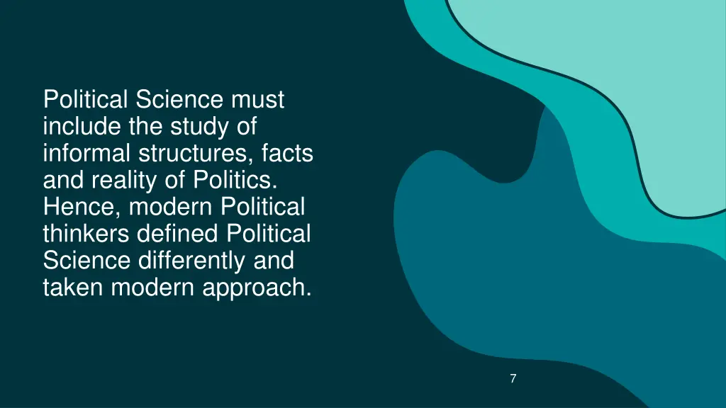 political science must include the study