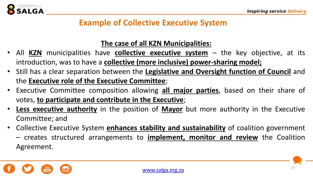 example of collective executive system the case