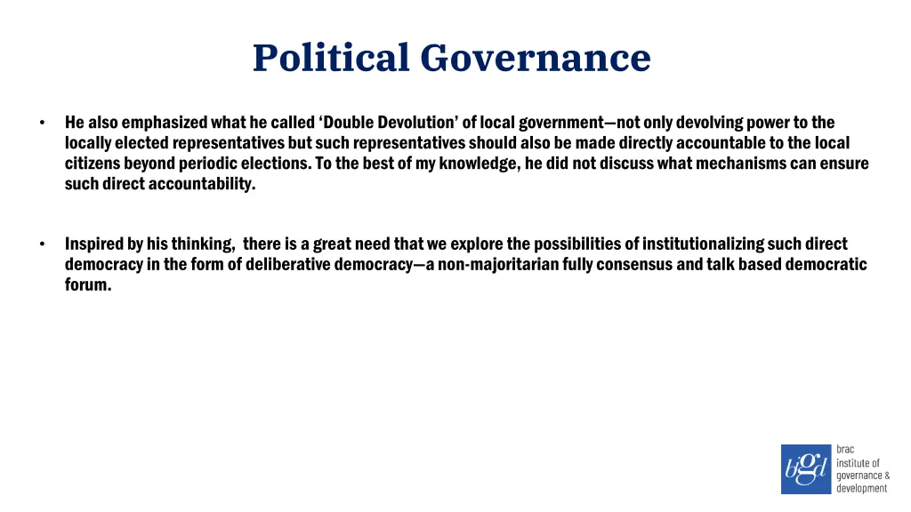 political governance 1