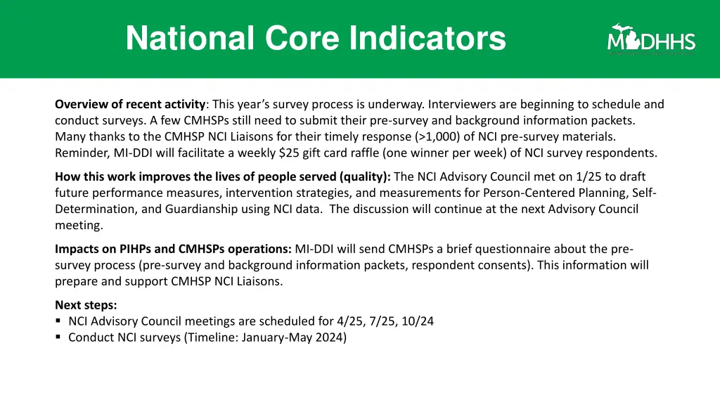 national core indicators