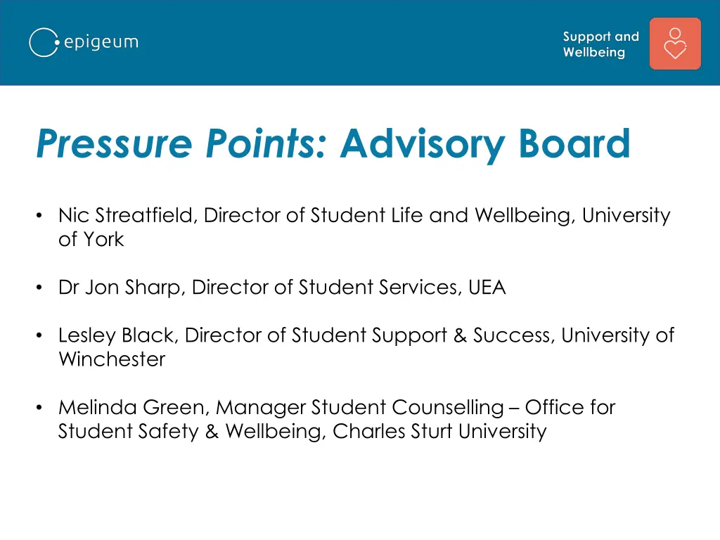 pressure points advisory board