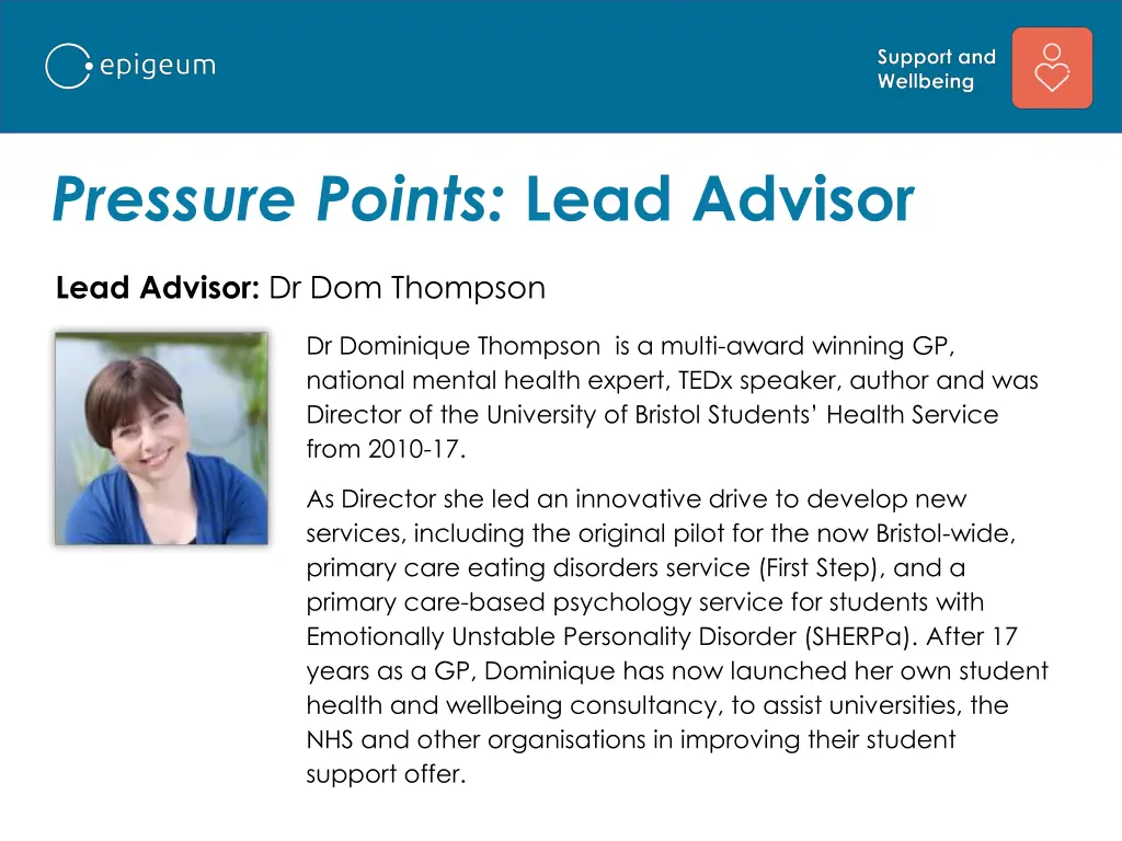 pressure points lead advisor