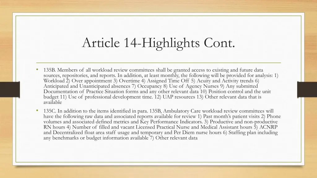 article 14 highlights cont