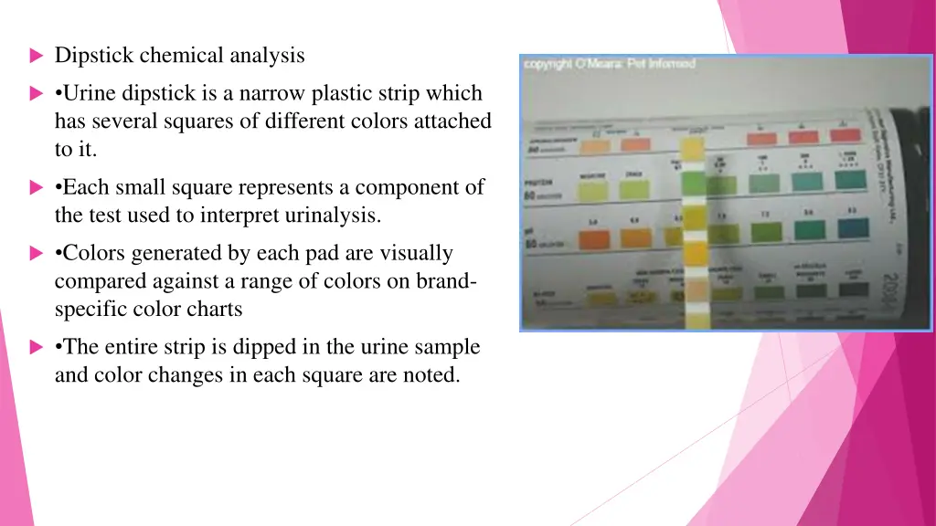 dipstick chemical analysis