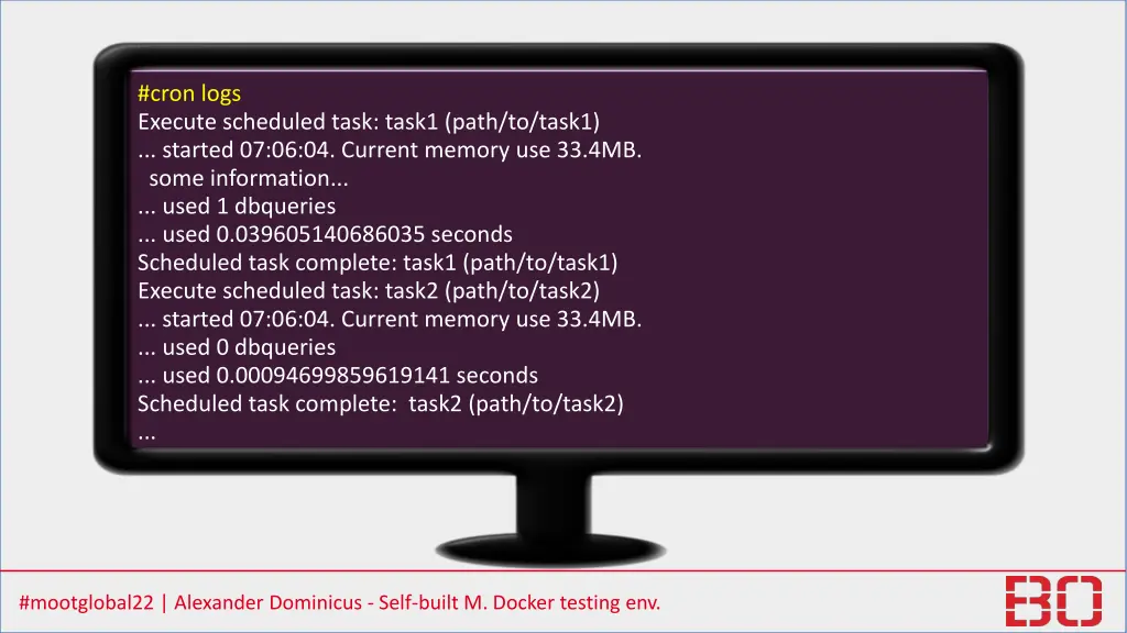 cron logs execute scheduled task task1 path