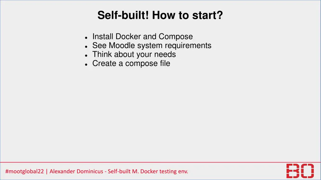 self built how to start