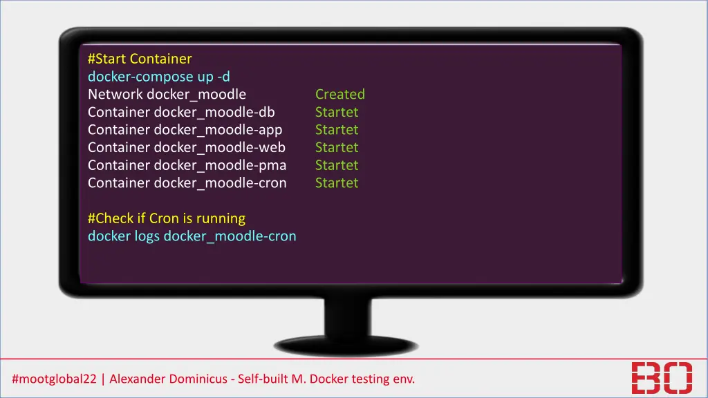 start container docker compose up d network 1