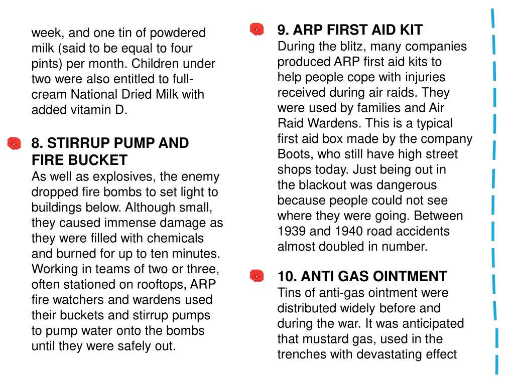 9 arp first aid kit during the blitz many