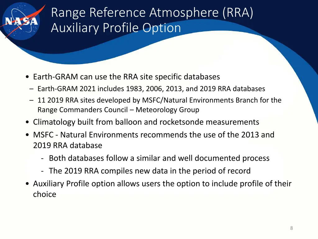 range reference atmosphere rra auxiliary profile