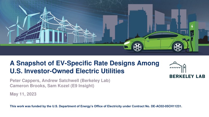 a snapshot of ev specific rate designs among