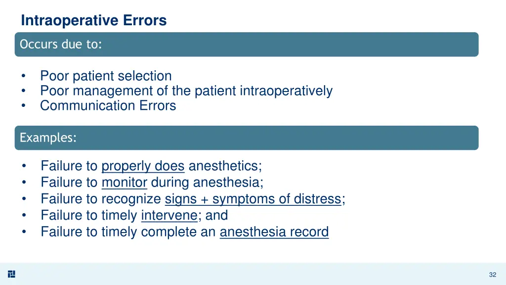 intraoperative errors