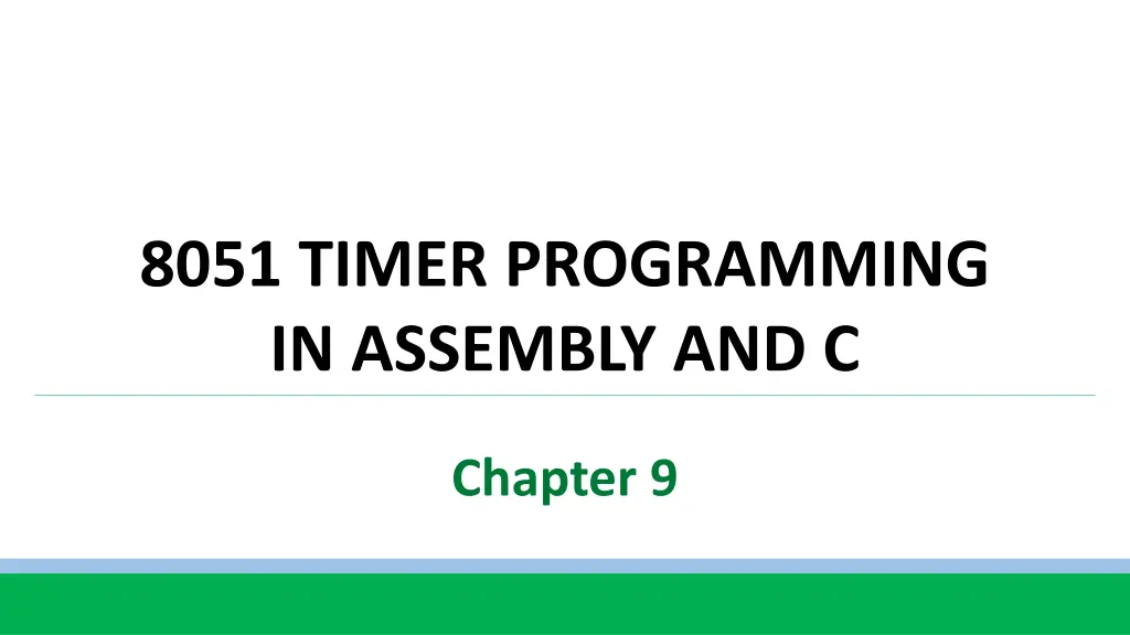 8051 timer programming in assembly and c