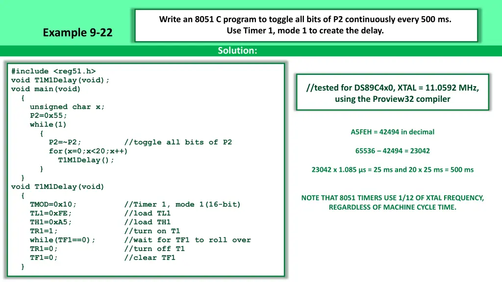 write an 8051 c program to toggle all bits