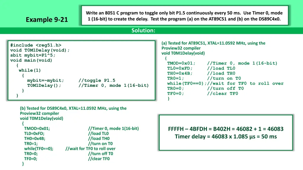 write an 8051 c program to toggle only