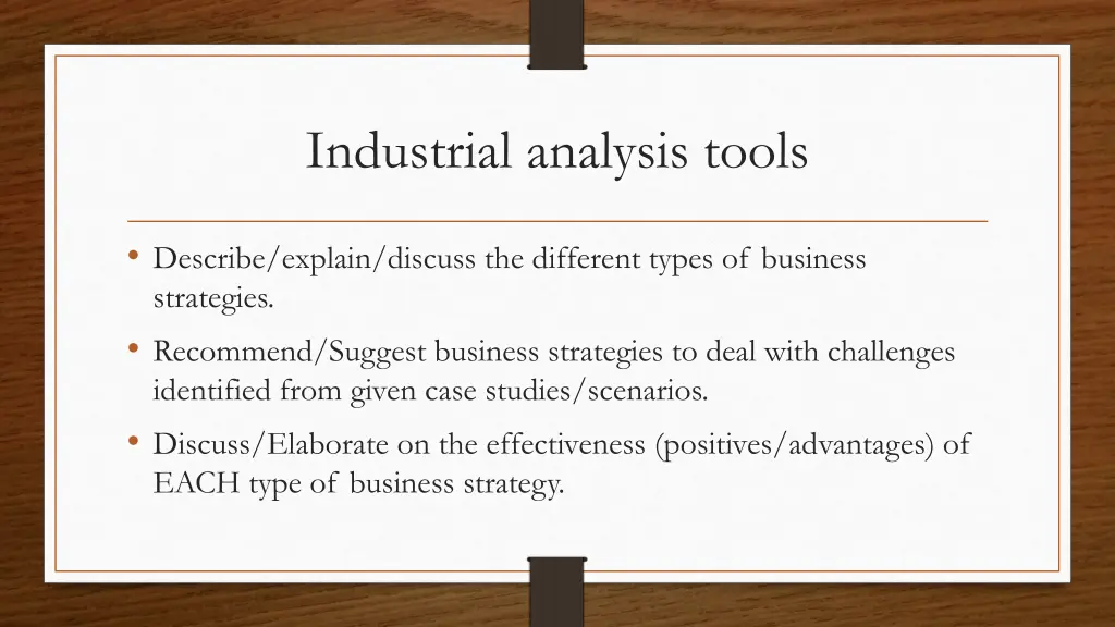 industrial analysis tools 2