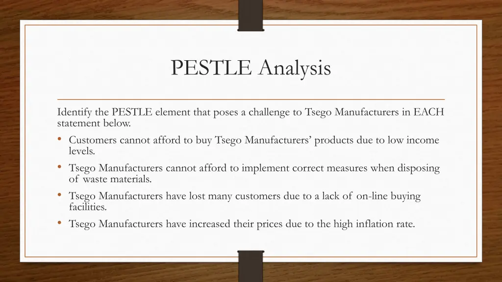 pestle analysis