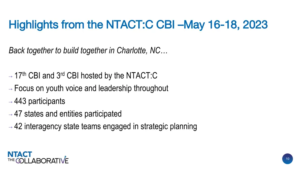 highlights from the ntact c cbi highlights from