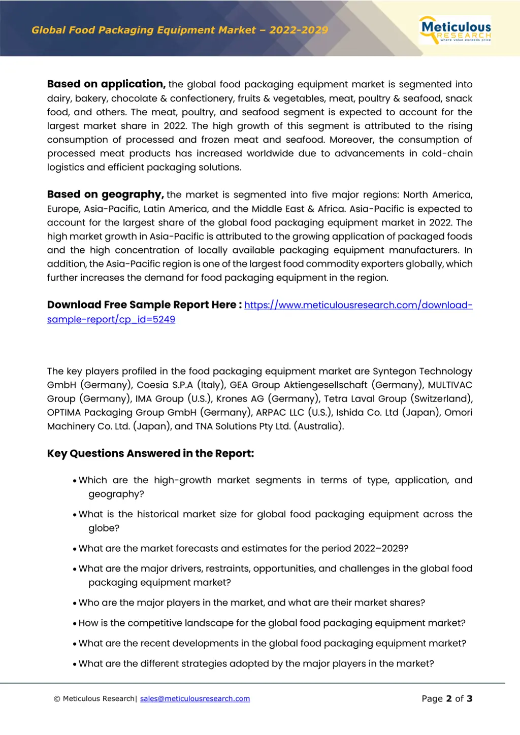 global food packaging equipment market 2022 2029 1