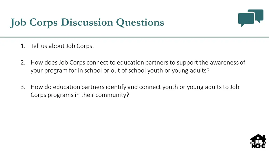 job corps discussion questions