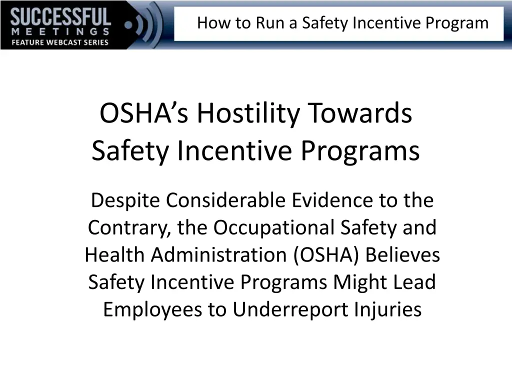 how to run a safety incentive program 6