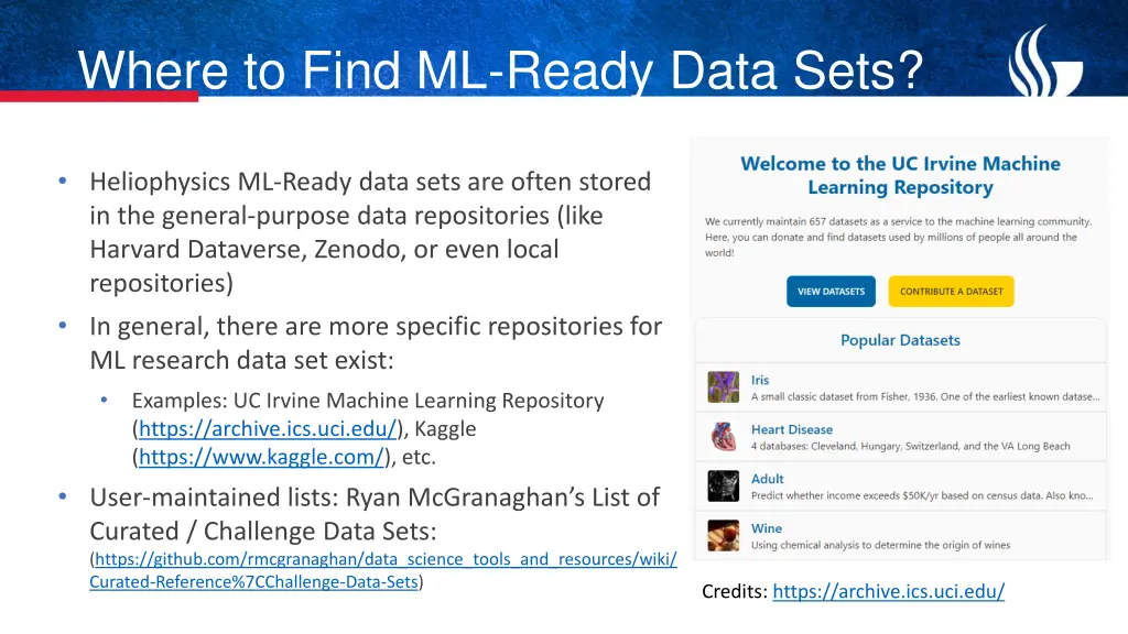 where to find ml ready data sets