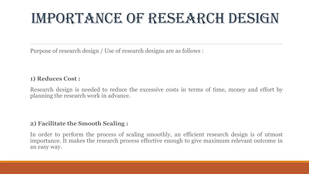 importance of research design